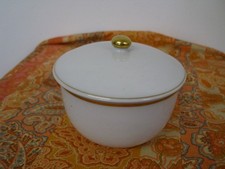 Arzberg Zuckerdose weiß + Goldrand Nr. 9124 ( Form 1495?) alt! Schreibschrift !
