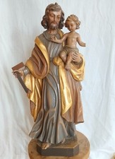 HEILIGER JOSEF mit JESUSKIND 60 cm Höhe!! Mit Zimmermannswinkel Entirely Handcar