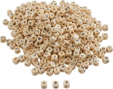 200 g Holz-Buchstabenperlen