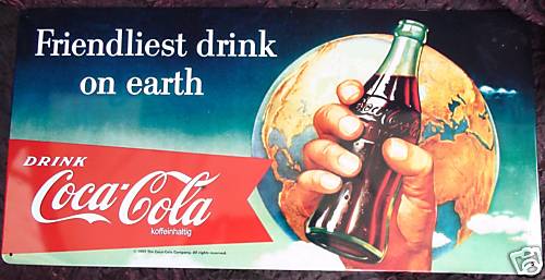Coca cola blechschild - coca-cola, coke