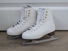 Weiße Graf 500 Eiskunstlauf Schlittschuhe Junior Mädchen Größe 31