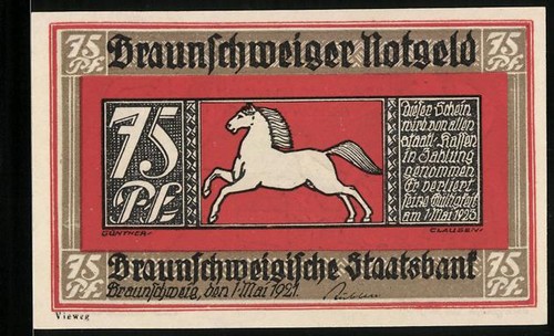 Notgeld braunschweig 1921 75 - notgeld, 1921,