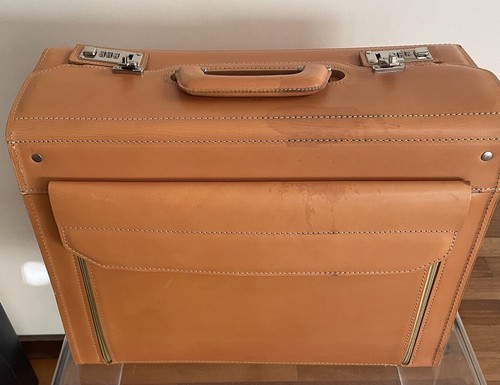 Vintage aktentasche aus echtem - vintage,