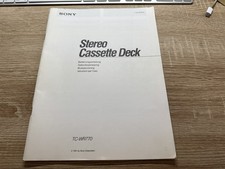 Sony Bedienungsanleitung für Tapedeck TC-WR770 guter Zustand