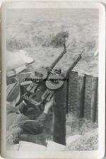 Z3047 Foto Frankreich WH Stellung Normandie Atlantik Beute - MG Flak Geschütz