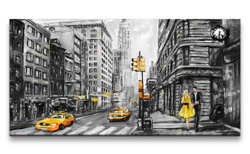 120x60cm leinwandbild new york - leinwandbild,