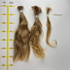 Europäisches Echthaar Rohhaare dunkelblond mind.100 Gr 30-35cm - 30052573