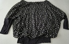 Esprit Bluse M 40 Schwarz Weiss Punkte Business Fest Top