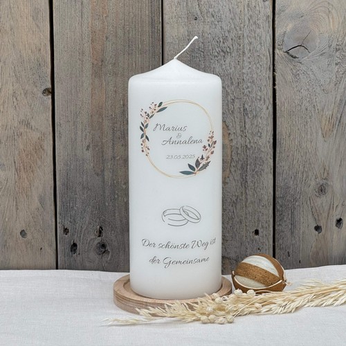 Personalisierte hochzeitskerze - personalisierte,