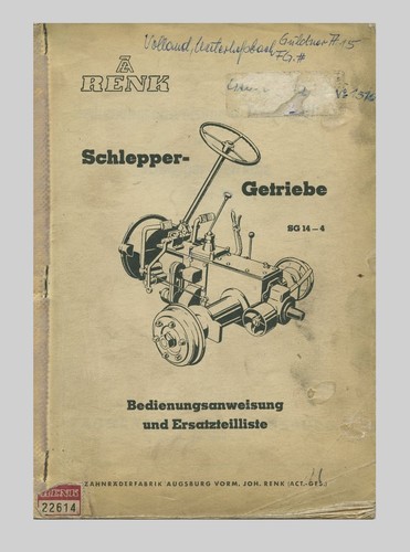 Renk schleppergetriebe 4 - schleppergetriebe, sg