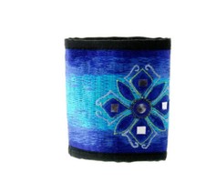 Ethno Geldbörse Karten Rasta Spiegel Stoff Made in Nepal # GZ27