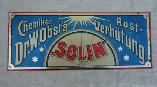 Altes blechschild solin - blechschild,