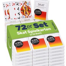 72 x 32 Blatt Skatkartenspiel Französisches Bild Blatt Skat Karten Spielkarten