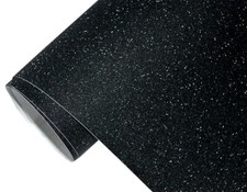 GLITZER MATT FOLIE - SCHWARZ  50 x 152 cm Diamant Look Auto selbstklebend