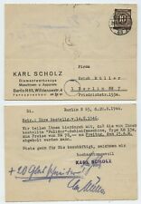 107222 - Postkarte Karl Scholz, Diamantwerkzeuge - Berlin 21.8.1946