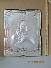 IKONE Ottaviani Roma 1970er, Madonna mit Kind, Silber 925, Vintage