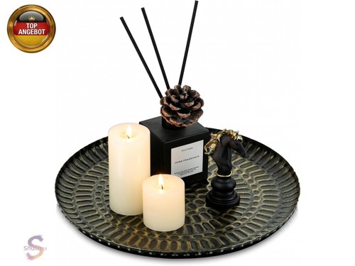 Deko tablett schwarz gold - deko,