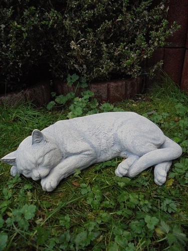 Statue katze liegend - statue,