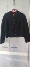 Giesswein Strickjacke Damen Gr. 42 Schwarz Klassisch Freizeit Uni Knopfleiste