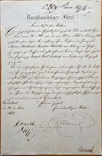 Autograph Reichskanzler Otto von Bismarck und Kaiser Wilhelm I.