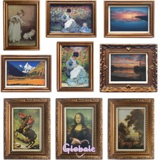 Miniatur Puppenhaus Zubehör Maßstab 1:12 Victoria Öl Bilderrahmen Gemälde Villa