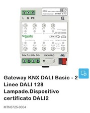 Gateway KNX DALI Basic - 2 Linee DALI 128 Lampe. Schneider Electric - MTN6725-0004