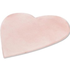 Kunstfellteppich - rosa - Herz