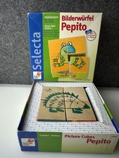 Selecta Bilderwürfel Pepito Holzwürfel Holzpuzzle Montessori Spielzeug Kleinkind