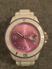 Ice-Watch ICE-CLASSIC Damen Armband Uhr Gummiarmband Weiss Pink