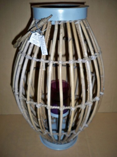 Laterne windlicht rattan - ,