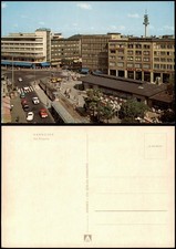 Hannover Straßen-Ansicht am Kröpcke, Tram, Autos u.a. VW Käfer 1970