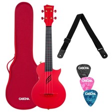 Ukulele carbon fibre red set - red, set,