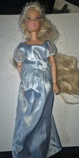 Simba-Toys BARBIE PRINZESSIN ,BLAUES KLEID Mit Krone ,gebraucht,blonde BARBIE
