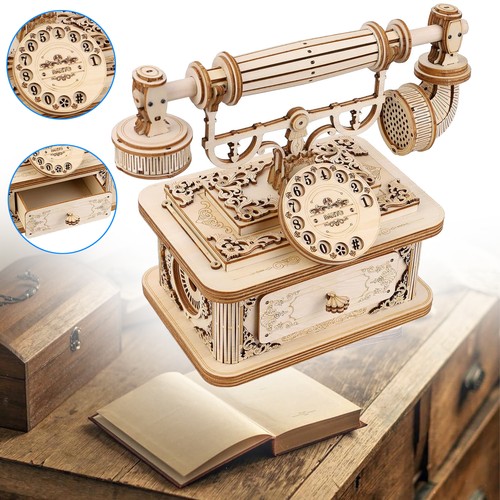 Holzpuzzle retro telefon - holzpuzzle,