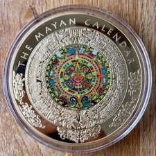 GIGANT 70mm Münze 110g | OVP | Zertifikat - Polierte Platte - Maya Kalender