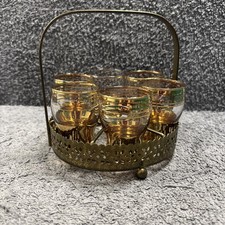 6 Schnapsgläser mit gold