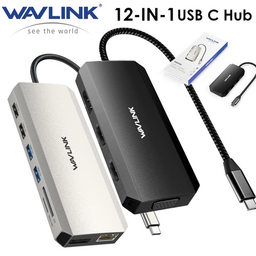 Wavlink usb c - 12-in-1, usb-c