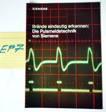 1984 Siemens Brände Pulsmeldetechnik Prospekt Rarität #EP7