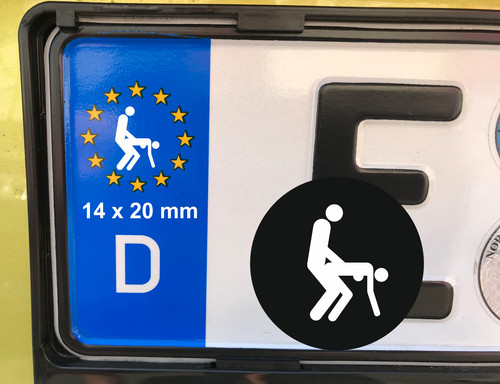 Nummernschild aufkleber sex - aufkleber,