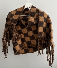 Schal braun- cognac kariert