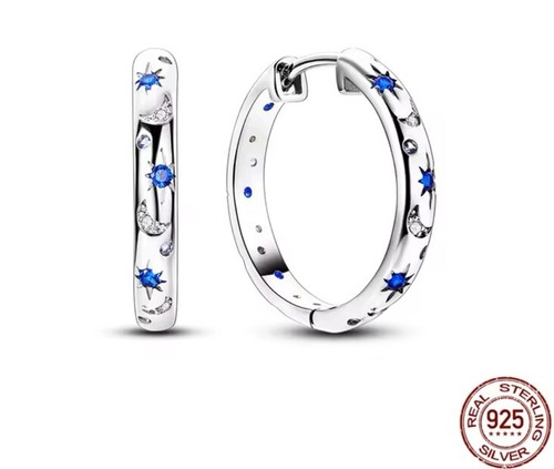 Sun moon blue stars sterling - blue,