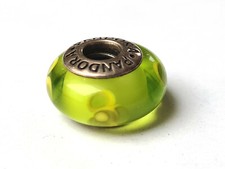 1 Pandora Charm Träger 925 Sterling Silber Armbandanhänger: Kugel Bead grün