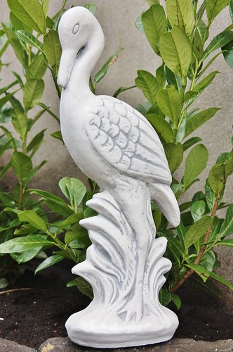 Fischreiher aus steinguss - fischreiher,