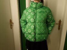 Native Youth Bomber Hipster Vintage Smiley Oversized Puffed Jacke Grün S 36 38
