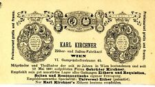 Zither-u.Saiten-Fabrikant Karl Kirchner Wien Historische Reklame von 1902
