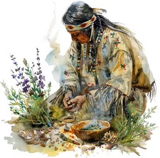 Indian headdress sticker 9x9