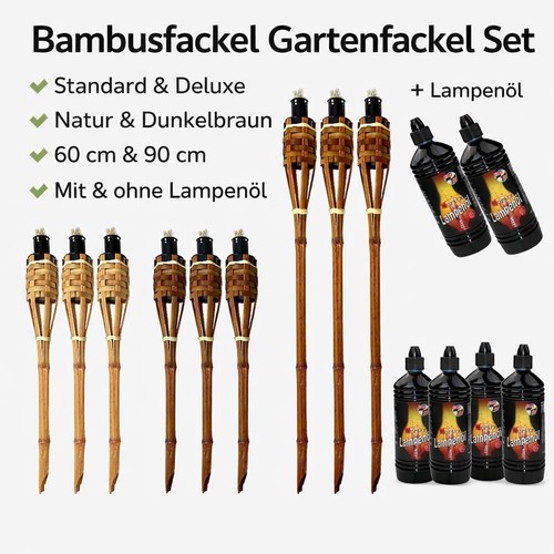 Bambusfackel gartenfackel set - bambusfackel,