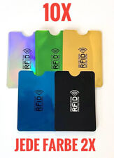 10x RFID Blocker Soft Schutzhülle NFC Karte EC Kreditkarte Hülle Datenschutz Set