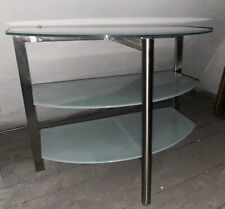 Sideboard TV ? HIFI Möbel Regal Anrichte B 80 H 67 T 44 Chrom satiniertes Glas