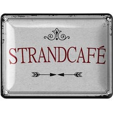 Retro Blechschild STRANDCAFE
